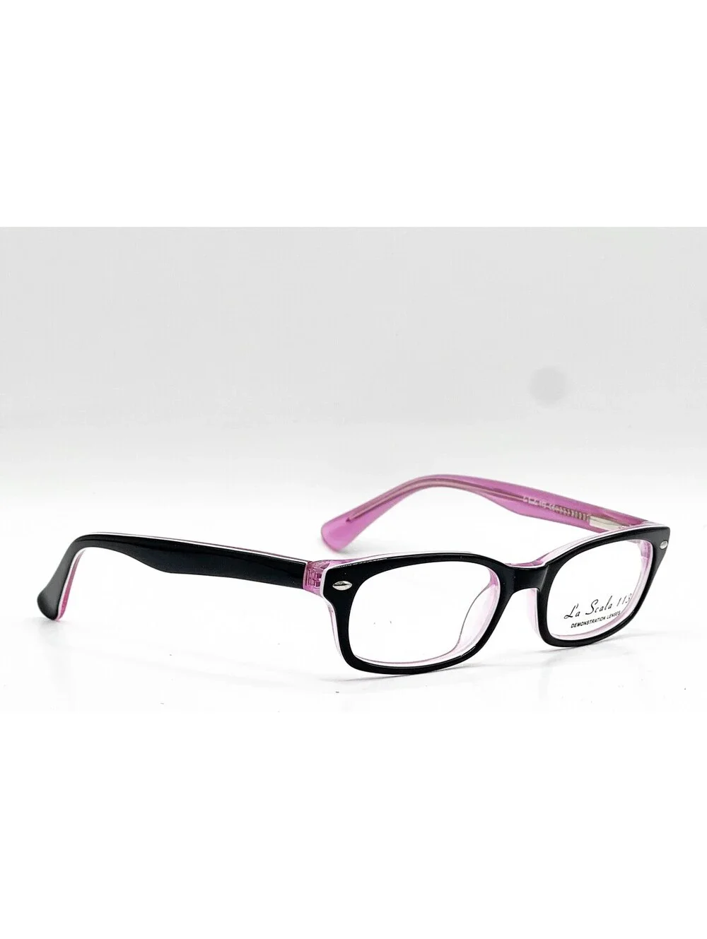 La Scala 113 Pink Black Pink/Black Authentic Eyeglasses 43-16-120